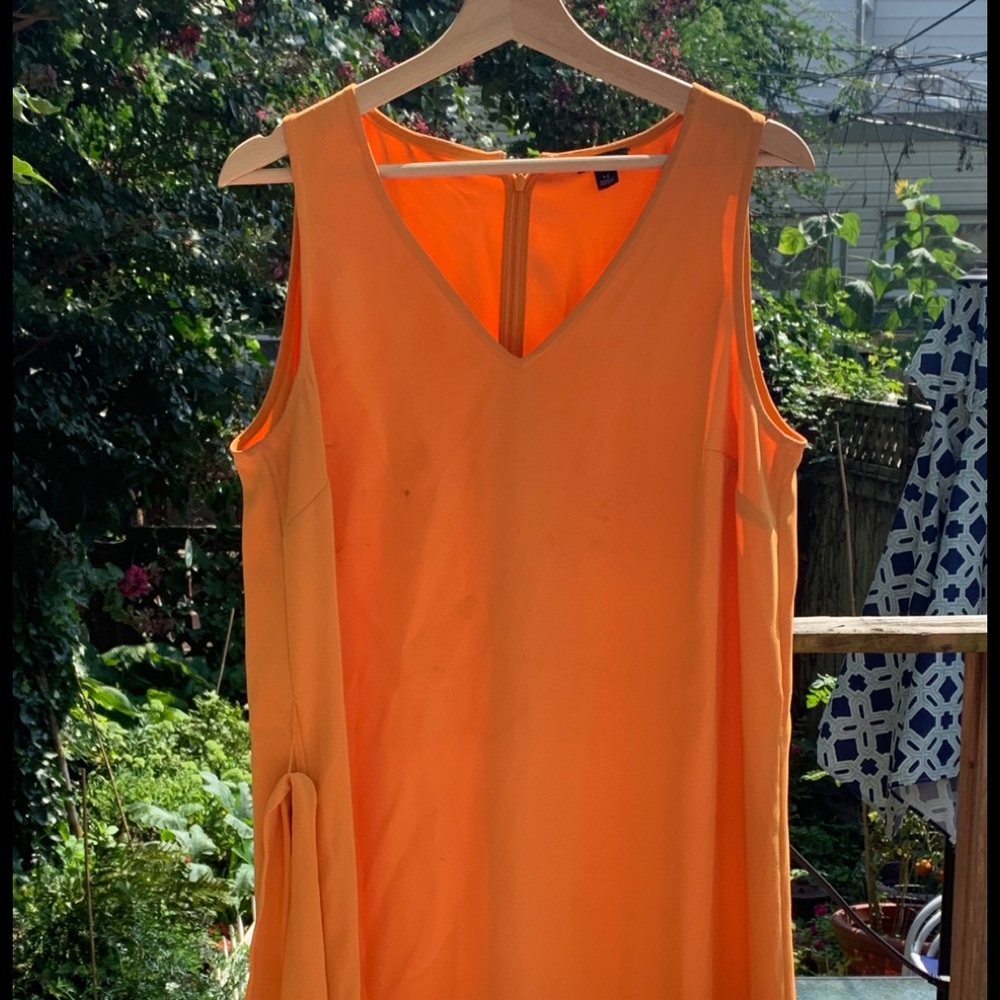 Loft dress sleeveless midi with sash like new